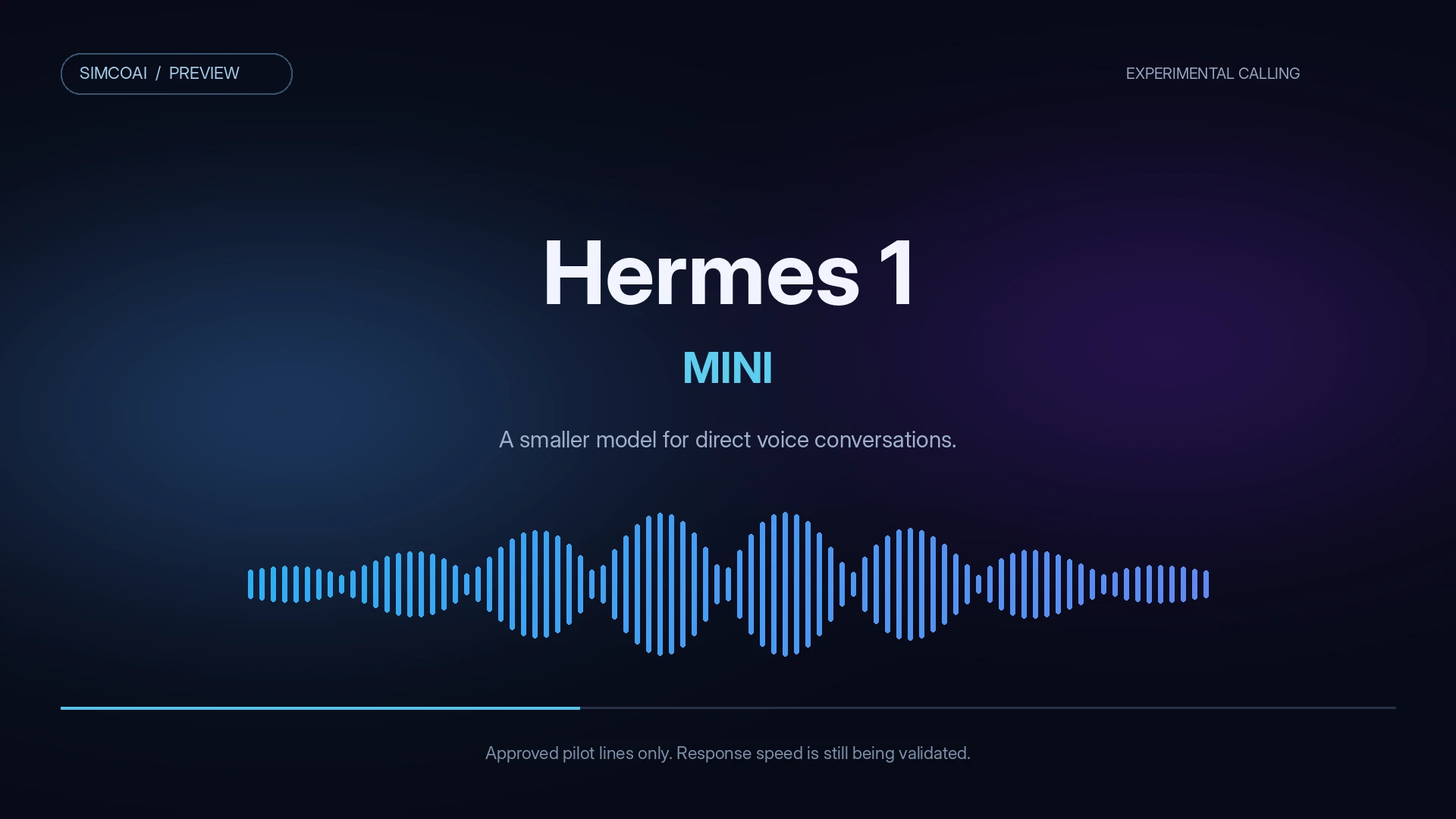 Hermes 1 Mini speech-to-speech trailer